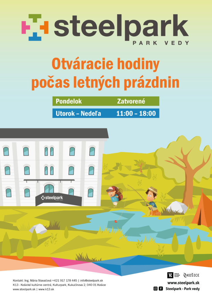 Otváracie hodiny počas letných práznin Steelpark